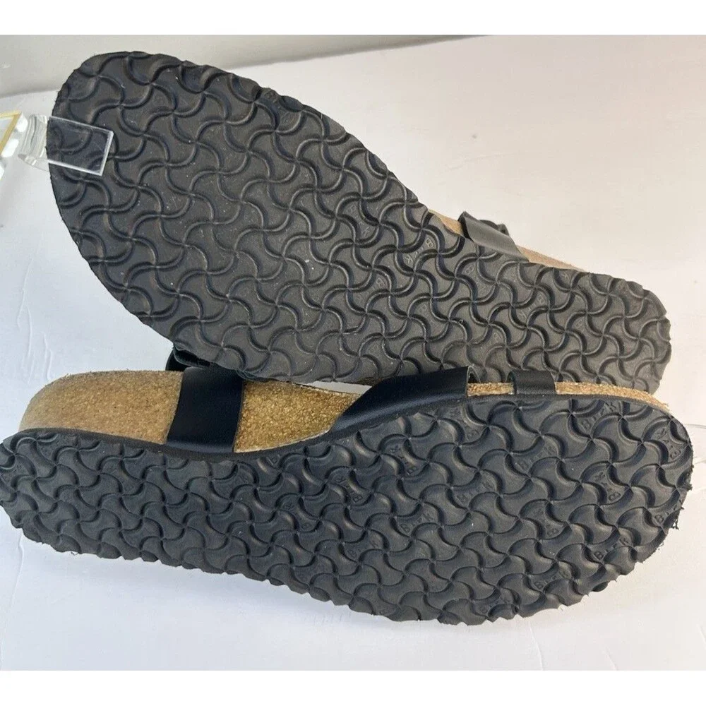 Birkenstock Papillio Leather Sandals  Women's 41 US 10-10.5  Platform Cork Black